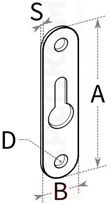 Подвеска бытовая ПТ 15х65х1,5 - схема, чертеж