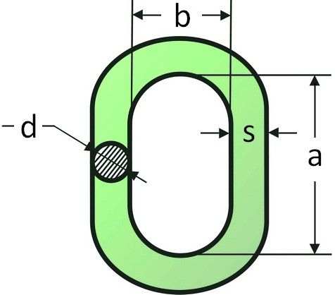 звено овальное для цепных стропов GM1011-G10 схема