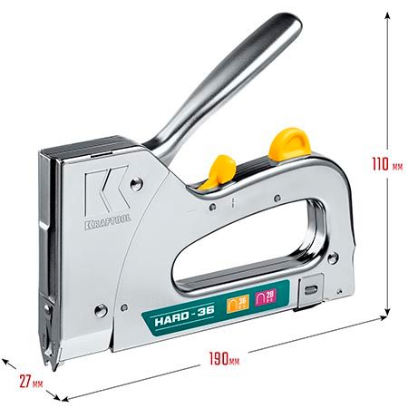 Степлер рессорный тип 36 (L) калибр 20GA (10-14 мм)/28 Hard-36 Kraftool 3186 - hfpvths