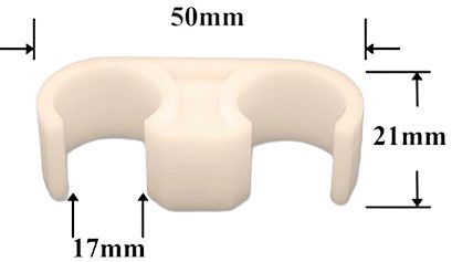 Клипса автомобильная для проводов и трубок AS-1027 - схема