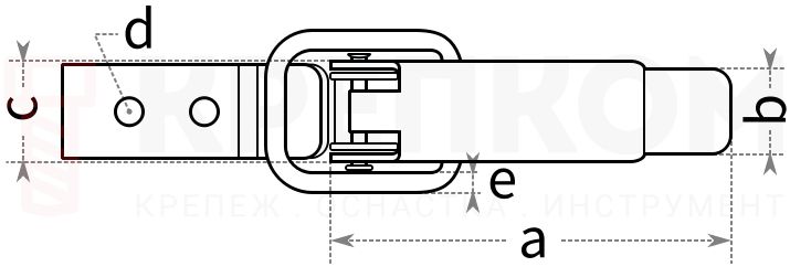 Защелка для ящика - схема, чертеж