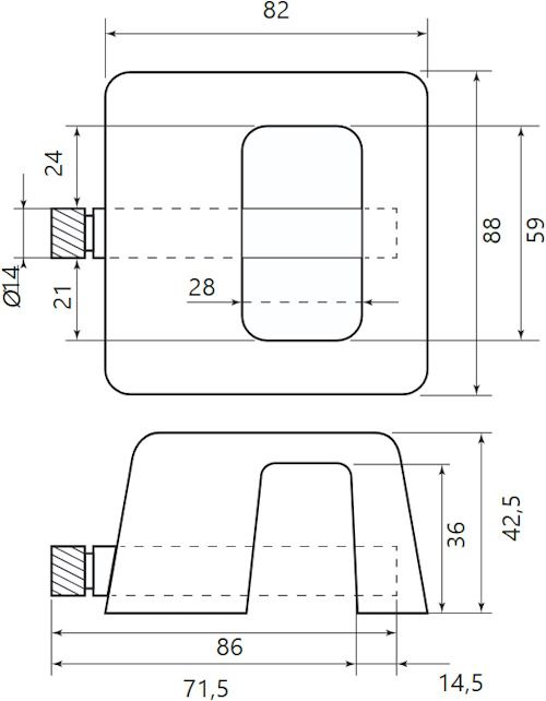 Навесной замок Apecs PD-15-90 - схема