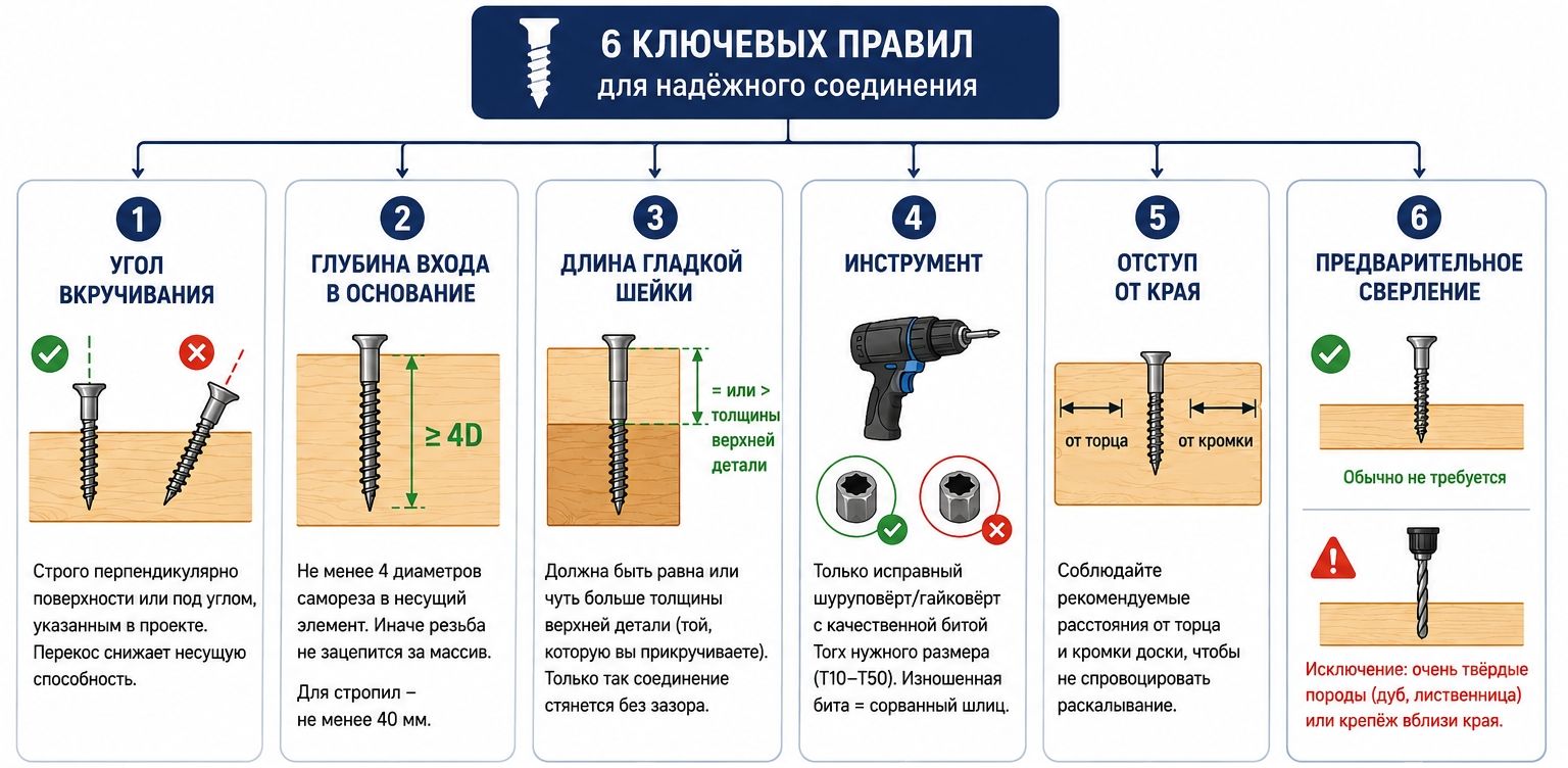 Монтаж конструкционного самореза - изображение