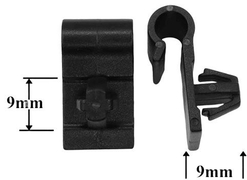 Клипса автомобильная для проводов и трубок AS-1332 - схема