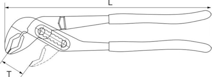 Клещи переставные с коробчатым захватом, 12" (300 мм) Jonnesway P28112-схема