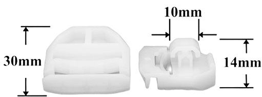 Клипса автомобильная крепежная фигурная AS-1305 - схема