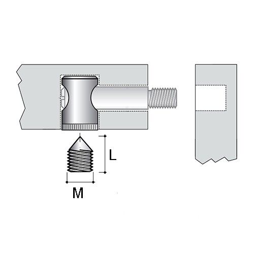Мебельный винт стяжки конической