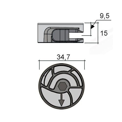 Эксцентрик для плит толщиной от 22 мм MAXI FIX D35, EC40ZL