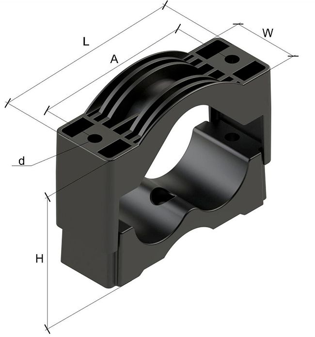 Крепление кабельное TERMOCLIP TCC3 - размеры