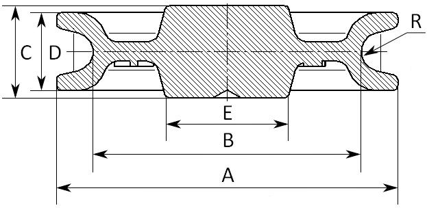 чугунный шкив литой схема