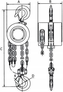 Таль цепная HS-Z Pro jack - схема