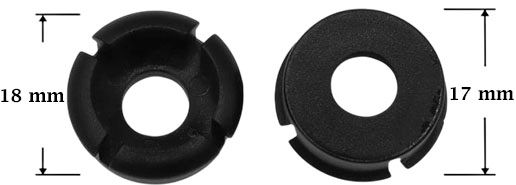 Клипса автомобильная крепежная нажимная AS-1406 - схема