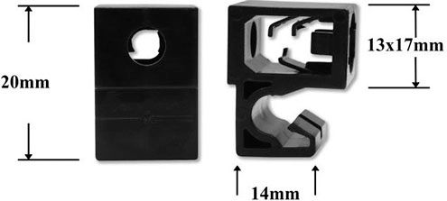 Клипса автомобильная для проводов и трубок AS-1010 - схема