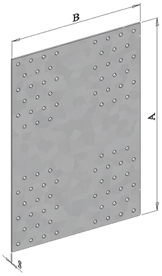 Крепежная пластина ПТ 300x200мм, оцинкованная