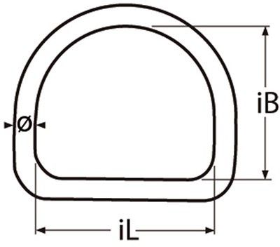 Кольцо D-образное сварное 8274 чертеж схема, d-ring polished, ring m8376