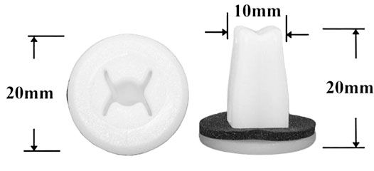 Вставка автомобильная под саморез AS-1385 - схема