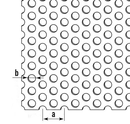 перфорированный алюминиевый лист схема