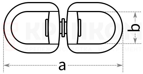 Вертлюг кольцо-кольцо - схема чертеж