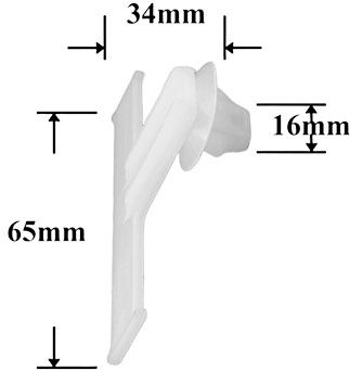 Клипса автомобильная крепежная фигурная AS-1047 - схема