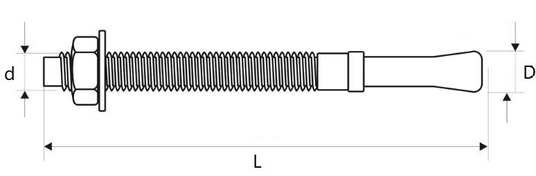 Анкер-шпилька SKA-F - схема