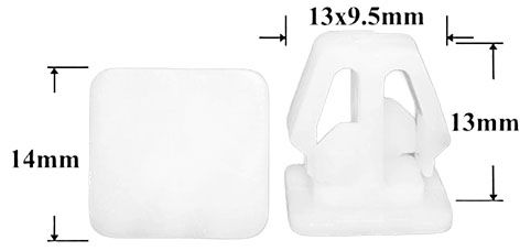 Клипса автомобильная крепежная фигурная AS-260 - схема