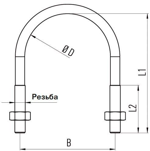 Монтажная скоба (хомут U-образный) FISCHER ETR