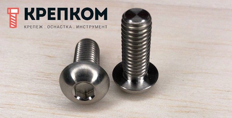 Винт с полукруглой головкой ISO (DIN) 7380 из титана Gr5 - фото