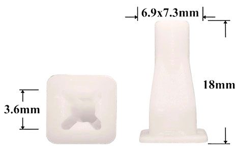 Вставка автомобильная под саморез AS-073 - схема