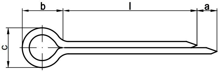 Шплинт разводной DIN 94 - чертеж