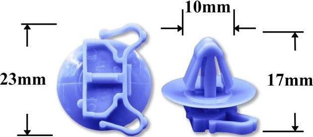 Клипса автомобильная крепежная фигурная AS-1258-А - схема