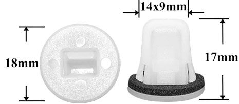 Вставка автомобильная под саморез AS-1190 - схема