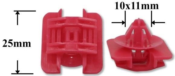 Клипса автомобильная крепежная фигурная AS-1263 - схема