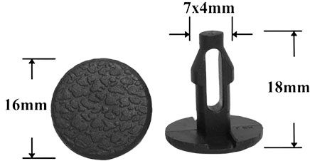 Автомобильная крепежная вставка-заглушка AS-1085 - схема