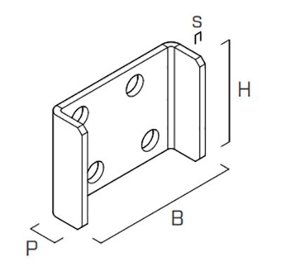 Пластина 56х40х15,5 Lock Stop Holz Technic LOCKSTOP50 - схема