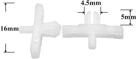 Клипса автомобильная крепежная фигурная AS-252 - схема