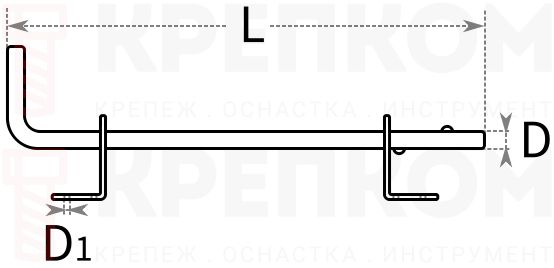 Засов для ворот - схема, чертеж