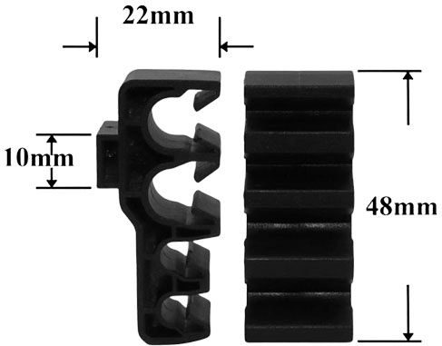 Клипса автомобильная для проводов и трубок AS-1211 - схема