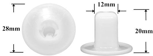 Вставка автомобильная под саморез AS-1357 - схема