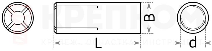 Забивной анкер - схема, чертеж