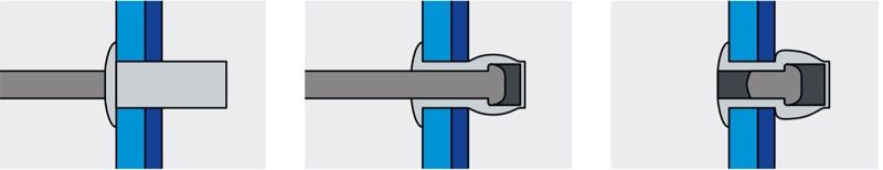Заклепка вытяжная алюминий/алюминий со стандартным бортиком, закрытая