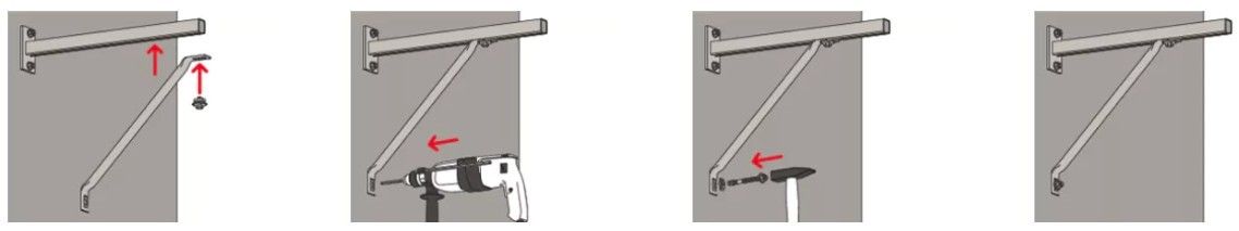 Опора усиливающая для профиля FUS и консоли FCA Fischer PSAE 300-монтаж