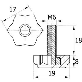 Регулируемая опора - схема