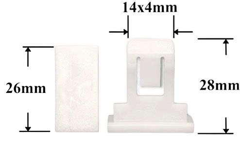 Клипса автомобильная крепежная фигурная AS-1270 - схема