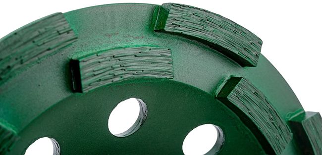 Чашка шлифовальная двухрядная алмазная 125 мм по бетону и граниту Messer 05.125.002 - рабочая часть