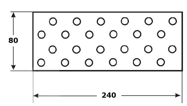 ПЛАСТИНА КРЕПЁЖНАЯ 80х240х2,0 схема