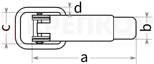 Защелка без ответной скобы - схема, чертеж