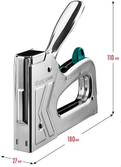 Степлер рессорный тип 140 (G/11/57) 20GA (6 -16 мм)/300/500 Hard-140 - размеры