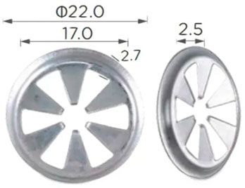 Шайба металлическая автомобильная d=22 мм H2125 - схема