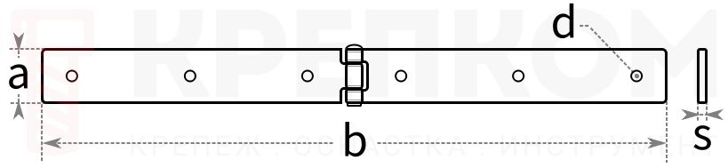 Петля для ящиков - схема, чертеж