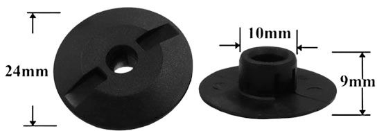 Вставка автомобильная под саморез AS-1387 - схема